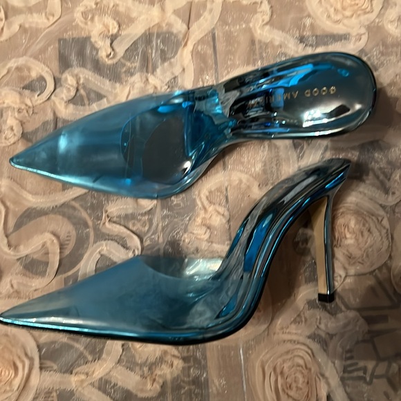 Clear blue women’s heels size 9 - Picture 4 of 4
